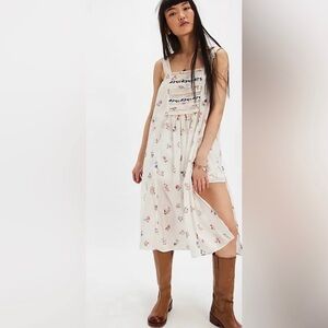 Free People Floral Cream Dress